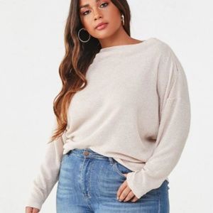 Plus size (3X) forever 21 cream knit sweater